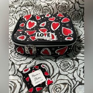 NWT Brighton Love Heart Jewelry Case - Black and Red